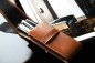 Preview: Schreibgeräteetui TRIO CAMBRIDGE Top Grain Leder hellbraun